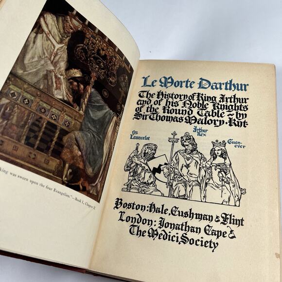 Le Morte Darthur 1927 Rare First One-Volume Edition - Hardcover Book King Arthur - Picture 8 of 12